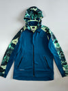 Nike Therma-Fit Teal Snake Print Zip Hoodie (L)