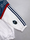 Adidas Originals | White Navy Trefoil Hooded Windbreaker (L)