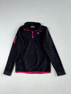 Kappa Black & Pink Half-Zip Fleece Pullover (XS)