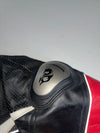 Dragon Rider Black/Red Genuine Leather Armoured Racing Jacket Padded (L)