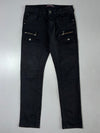 Mid.Point Black Moto-Style Cargo Jeans (W:34|L:44)