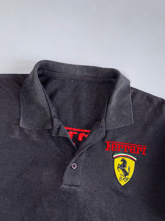 Vintage Ferrari Premium Embroidered Logo T-Shirt (M)