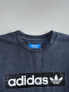 Adidas Originals Street Graph Yard Look Trefoil Leopard Print Multi-Graphic Black Crewneck Sweatshirt (XL)
