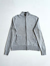 Tommy Hilfiger Grey Full-Zip Mock Neck Knit Sweater (S/M)