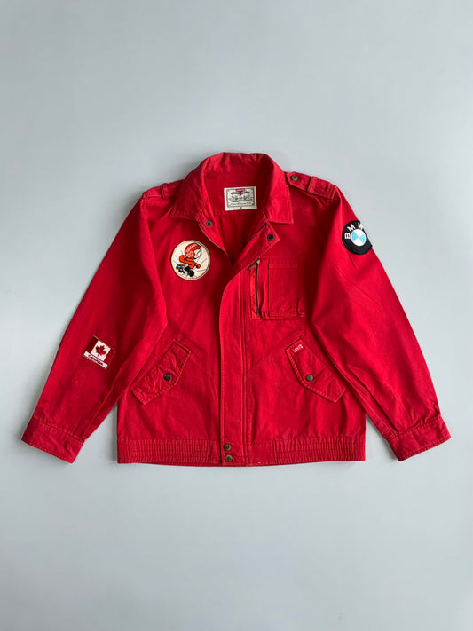 Vintage Levi’s Strauss & Co Patch Jacket Red Military Field Jacket  (M)