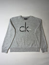 Calvin Klein Jeans CK Logo Grey Crewneck Sweatshirt (M)