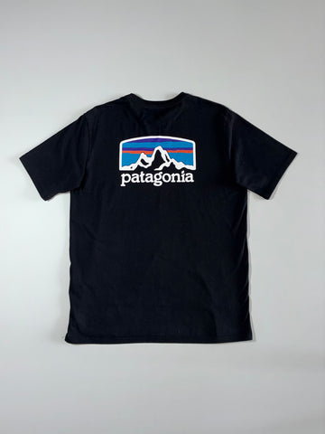 Patagonia Responsibili-Tee – Black, Small Logo, Men’s (M/L)