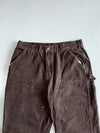 Vintage Carhartt B136 Dark Brown Double Knee Loose Original Fit Carpenter Pants (W:34 |L:42)