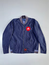 Adidas Navy Nylon Bomber Jacket with Red Logo Patch Farco Edition (XL)
