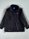 Vintage Adidas Adi Dassler Black 3-Stripe Padded Track Jacket (XL)