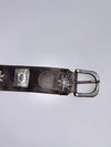 Vintage Bavarian Trachten Genuine Leather Belt with Silver Edelweiss & Concho Hardware (W-34 To 38)