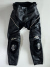 Alpinestars Black Genuine Leather Armoured Racing Pants With Slider (W:34|L:39)