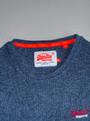 Superdry Vintage Orange Label Long Sleeve Tee – Heather Navy(L)