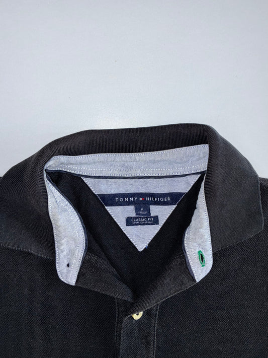 Tommy Hilfiger Vintage Black Classic Fit Polo T-Shirt (L)