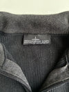 Stone Island Black Ribbed Quarter-Zip Knit Sweater (XL)