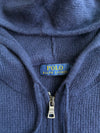 Polo Ralph Lauren Navy Waffle Knit Zip-Up Hoodie (L)