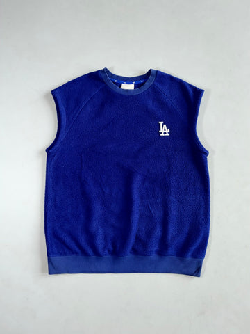 MLB LA Dodgers Fleece Sleeveless Vest – Royal Blue (L)