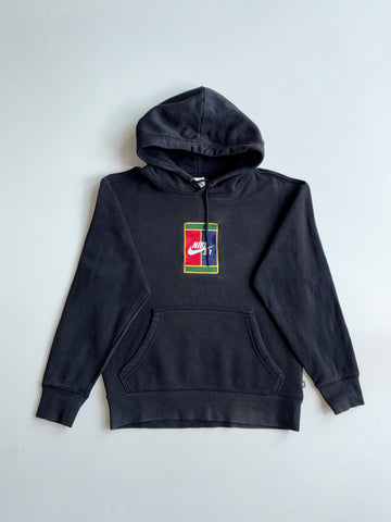 Nike SB Black Hoodie – Embroidered Tennis Court Box Logo – (S)