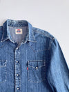 Levi’s Strauss Western Denim Shirt Pearl Snap Buttons, Dual Chest Pockets, (XL/2XL)