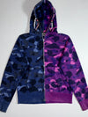 BAPE Color Camo Shark Full-Zip Hoodie – Blue/Purple Split (S)