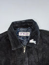 Le Blues Vintage Black Genuine Suede Leather Harrington Jacket (L)