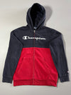 Champion Navy & Red Colour Block Fleece Zip Hoodie – (S)