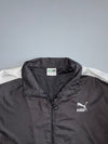 Puma Classics Black & Red Tartan Plaid Sleeve Track Jacket Size (L)