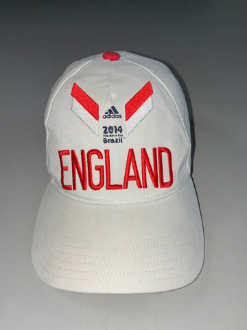 Adidas 2014 FIFA World Cup Brazil England Cap – White/Red, Official Licensed (Adjustable)