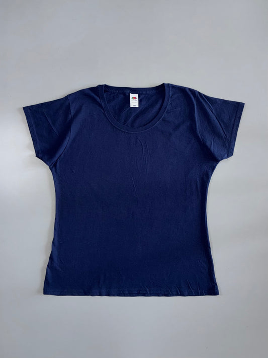 Fruit of the Loom Ladies Original Navy Blue Tee (M)