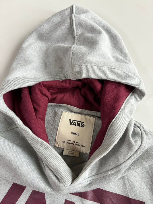 Vans Grey Maroon Classic Logo Hoodie (M)