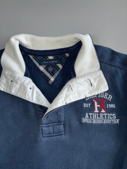 Tommy Hilfiger | Navy Athletics Rugby Collar Sweatshirt | (XL)