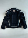 Bering Motorcycle Racing Jacket – Black / White – Reflective Padded (XL)