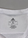Adidas AeroReady Running T-Shirt — White 3-Stripe (L)