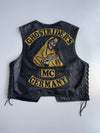 ZRare Vintage German MC Leather Vest | Heavy Biker Cut (ULTRA RARE) (M)