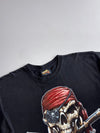 Vintage Pirate Skull Graphic T-Shirt – Zap Pow Black Tee (XXL)
