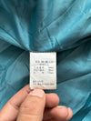 Jacker’s Slate Teal Pebbled Leather Collared Jacket with Hidden Placket, (M)