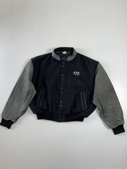 Z Baycity Original Leather Sleeves Varsity Jacket (XL)