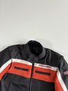 Vintage Urban Revolution Black & Orange Mesh Racing Moto Jacket Paded,Detechable Arms (L)