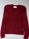 Calvin Klein Jeans Burgundy Cable Knit Sweater (S)