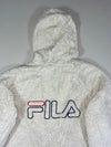 Fila White Sherpa Hooded Zip Jacket (M)