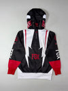 Fox Racing Full Face Mask Zip Hoodie Red White Black  (S)