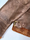 Kásu Shearling Leather Jacket – Brown  (M)