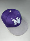 New York NY 3D Embroidered Purple Grey Snapback (Adjustable)