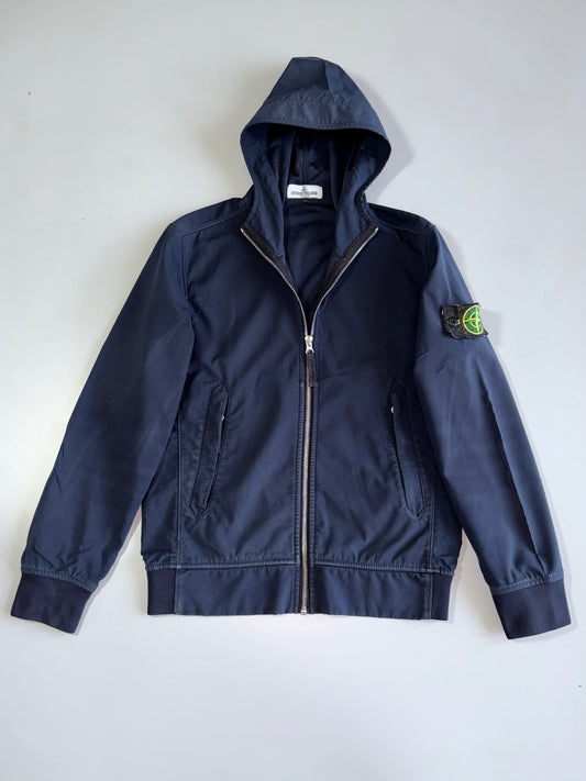 Stone Island Light Soft Shell-R Hooded Premium Jacket (With QR) (S)