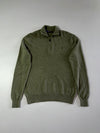 Polo Ralph Lauren Olive Green Quarter Zip Knit Sweater (M)