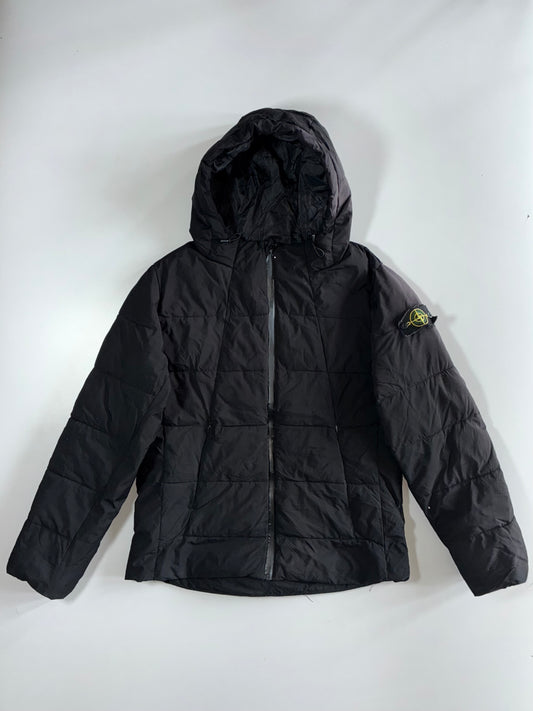 Stone Island Quilted Puffer Jacket Black Water Repellent Lightweight (Xl)