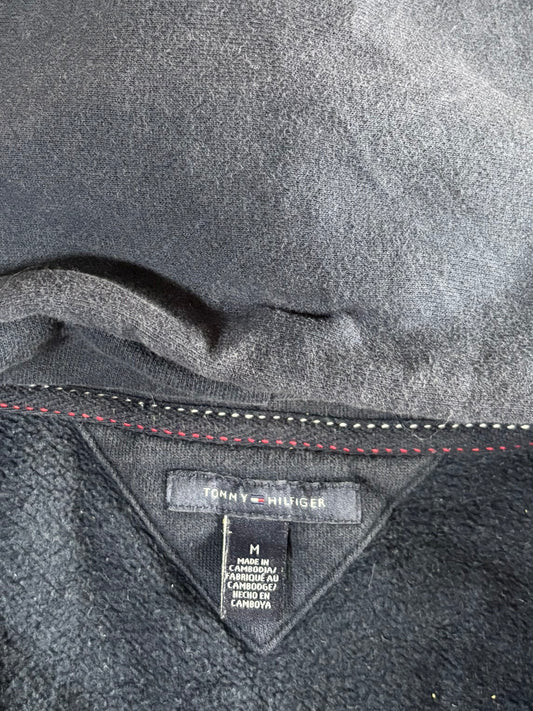 Tommy Hilfiger Embroidered Spellout Zip Hoodie (Navy) (S)