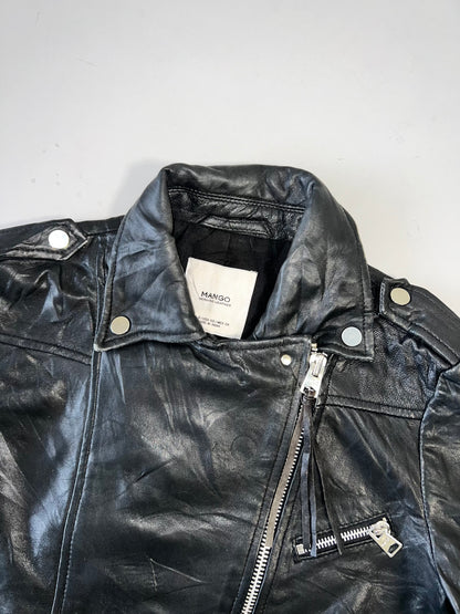 !                                                                                                                                                                                                                    Mango Original Leather Jacket (XS)