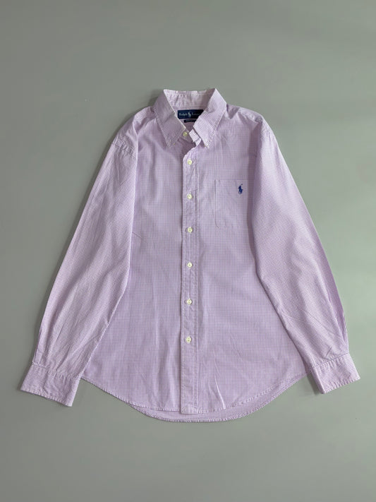 Polo Ralph Lauren Purple Gingham Custom Fit Dress Shirt (L)