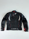 Probiker Grey & Red Accent Two-Piece Racesuit Knee Padded (Jacket Size :S/M) (W:34|L:37)